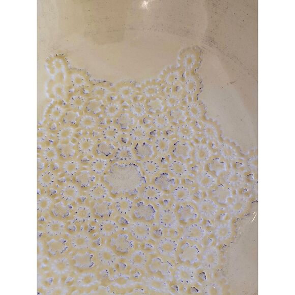 Vintage Maioliche Jessica Italy Buttercream Yellow Large Serving Bowl 12" - Picture 3 of 7